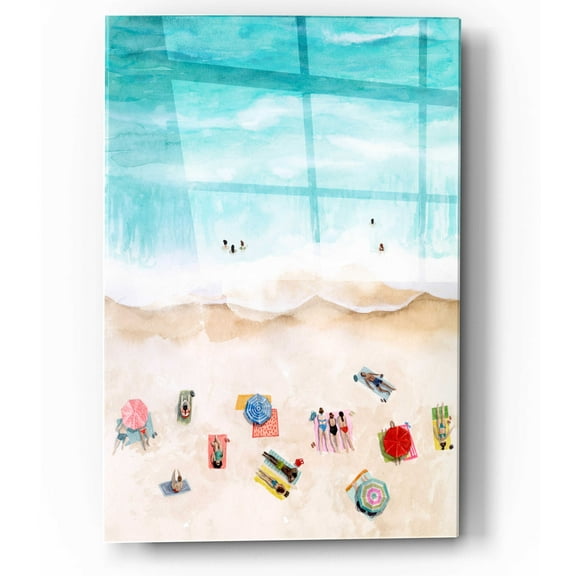 Epic Art 'Beach Week I' by Grace Popp, Acrylic Wall Glass, 12"x16"