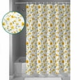 thumbnail image 3 of Small Stall Shower Curtain 36x72 Inch Narrow Half Size Yellow Spring Floral Bath Curtains Bathroom Decor Summer Botanical Elegant Waterproof Fabric Shower Curtain Set with Hooks 36 Inch, 3 of 6