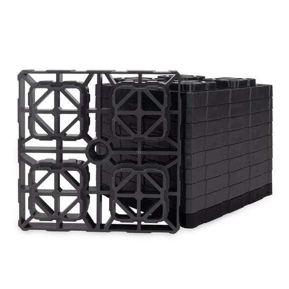 Camco 10 Pack Fasten XL RV Leveling Blocks, Interlocking Design, 10.5" x 10.5"
