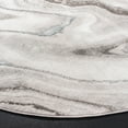 thumbnail image 3 of SAFAVIEH Craft Angjelko Abstract Area Rug, Grey/Silver, 9' x 9' Round, 3 of 6