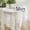 2Pom-Pom, variant on White Lace Tablecloth, Sheer Embroidery Cutwork Transparent Decoration Table Cloth Cover for Round Square Tables Party