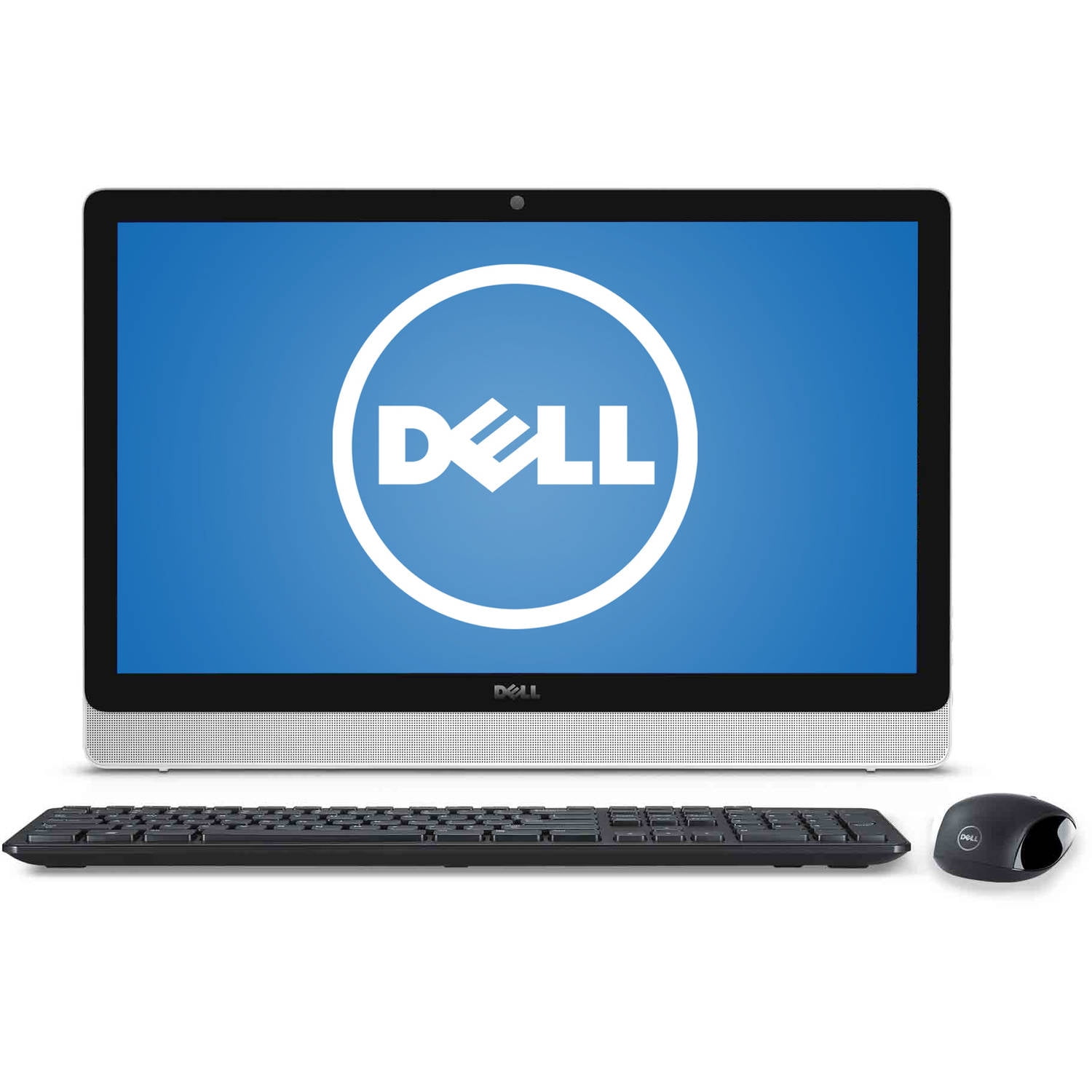 Dell Silver White Inspiron 3455 All-in-One Desktop PC with AMD Quad-Core A8-7410 Processor, 8GB Memory, 23.8" touch... by Dell