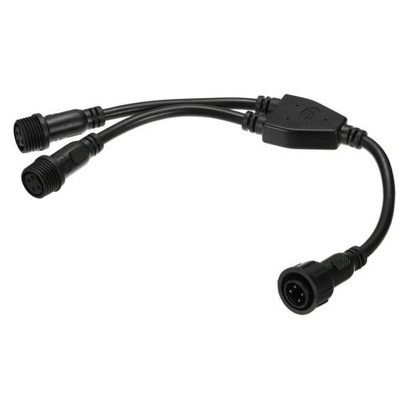 Uxcell 4-Core 4 Pin Y Splitter Connector, 30cm 20AWG IP65 Y Shape 1 Male to 2 Female Extension Cable for LED Lighting