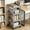 GRAY, variant on Rolling Storage Rack, 2 Tier Plastic Shelving Unit with Wheels and Hooks, Mobile Organizer for Kitchen Bathroom Bedroom and Living Room