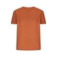 thumbnail image 5 of HAPIMO Women's Trendy Cotton Linen Loose Tops Clearance Summer Solid Color Short Sleeve Drop Shoulder Crew Neck Pullover for Teen Girls Elegant Casual Relaxed Blouses Orange L, 5 of 7