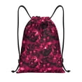 thumbnail image 1 of Saiise Burgundy Tie Dye Pattern Sports Drawstring Backpack - String Swim Gym Bag with Wet Proof Pocket for Women&Men-Small, 1 of 6
