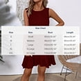 thumbnail image 2 of Bosfbaoi Women's Sleeveless Ruffle Hem Mini Dress, Solid Color Loose Fit Casual Sundress, Soft Breathable Lightweight Dress for Daily Summer, 2 of 9
