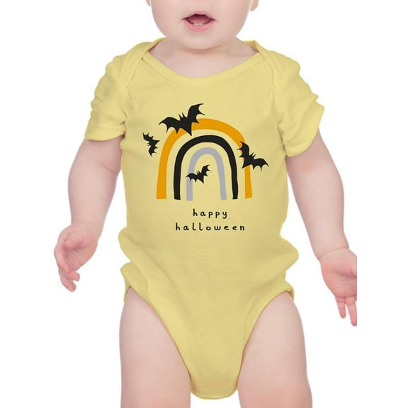 Happy Halloween Orange Rainbow Bodysuit Infant -Image by Shutterstock, 6 Months