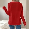 thumbnail image 3 of Sweater for Women Christmas Bow Fair Isle Knit Sweater,Sweater for Women Red M, 3 of 5