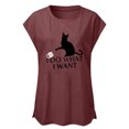 thumbnail image 4 of Fridja T-Shirts Amples Imprimés pour Femmes Col Rond Manches Courtes Décontractées, 4 of 5