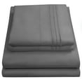 thumbnail image 2 of Sweet Home Collection Soft Microfiber 5-piece Split King Bed Sheet Set Grey, 2 of 5