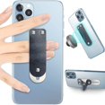 thumbnail image 1 of czcpp-Phone Grip Strap Holder Cell Phone Strap Finger Holder for Hand Leather Telescopic Phone Finger Strap Stand Universal Finger Kickstand for Most Smartphones (Navy), 1 of 4