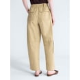 thumbnail image 3 of Free Assembly Women's and Women's Plus High Rise Cropped Cargo Barrel Pants, 26.5" Inseam, Sizes XS-4X, 3 of 4