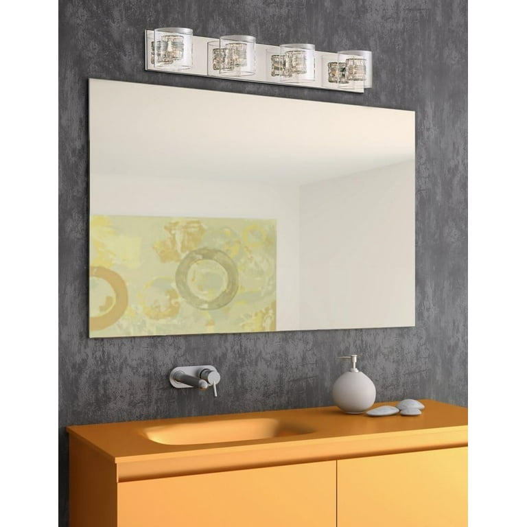 Possini Euro 3-Light Wall Sconce - 22" Polished Chrome Vanity Light With Clear Glass Shades