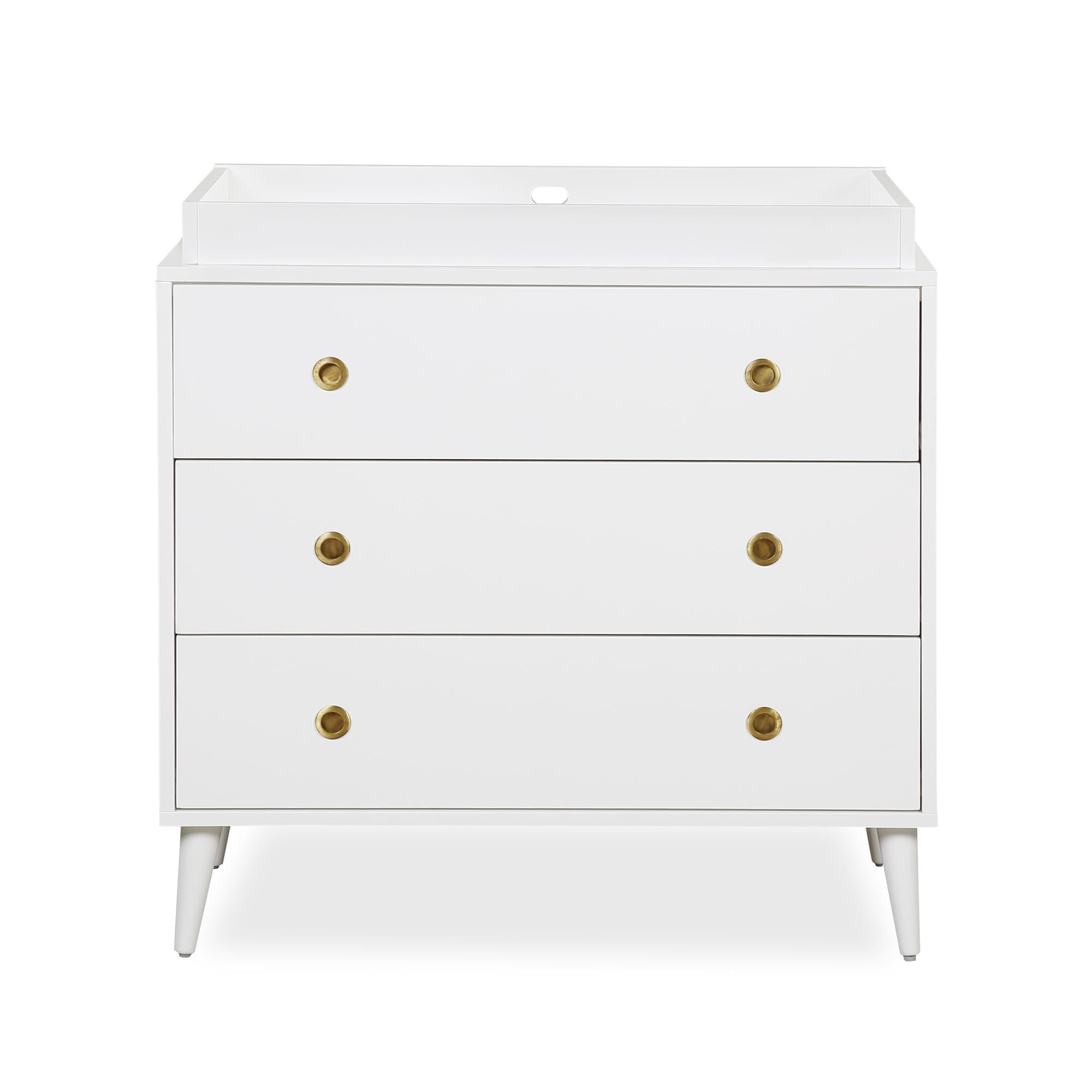 Novogratz Harper Baby Changing Table Dresser Topper, White Novogratz Harper Baby Changing Table Dresser Topper, White