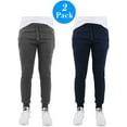 thumbnail image 3 of Men's Slim-Fit Jogger Sweatpants With Zipper Pockets (2-Pack), 3 of 7