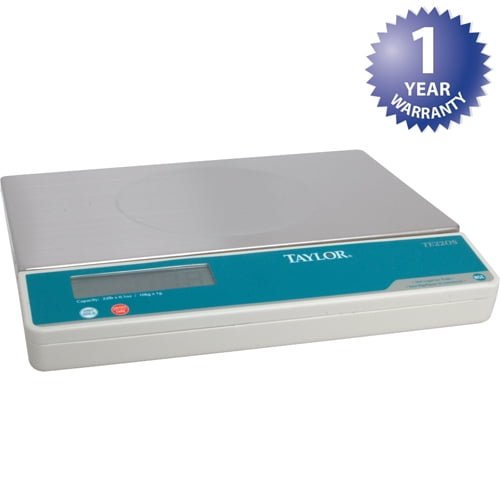 Taylor TE22OS 22 lb. Digital Portion Control Scale with an Oversized Platform