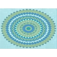 thumbnail image 1 of Ahgly Company Machine Washable Indoor Rectangle Transitional Aquamarine Green Area Rugs, 4' x 6', 1 of 1