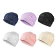 thumbnail image 4 of Qarigey Gorro de nailon y LICRA para mujer, gorros con estilo, accesorios ajustables para la cabeza, gorro de punto, tocado de otoño, azul Sombreros Blanco Qarigey AP011230-04, 4 of 6