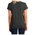 thumbnail image 2 of Yellow Rooster Women's Short Sleeve V-Neck Re-T-Shirts Charcoal Heather 4XL, 2 of 6