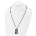thumbnail image 4 of Stainless Steel Brushed and Polished Black IP-plated Cross 24in Necklace, 4 of 4