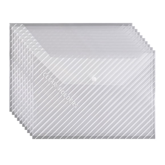 Fareti Plastic Envelopes, Clear Folders for Document for A4 Letter Size, Poly File Folders for Home Work Office Organization