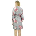 thumbnail image 5 of Bimba Women's Floral Printed 3/ Sleeve Gray Bridesmaid Robe Coverup Wedding-16, 5 of 5