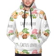thumbnail image 4 of KLL Cactus Gnome Print Mens Hoodie Long Sleeve Casual Pullover Hooded Sweatshirt Fashion Drawstring Hoodies with Pocket-Large, 4 of 6
