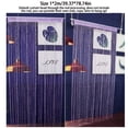 thumbnail image 4 of Advancent Cortina de puerta con cuentas de cristal y hilo plateado para decoración de sala de estar o partición, ideal para bodas. Conjuntos de muebles de sala de estar blanco 1*2 m, 4 of 5