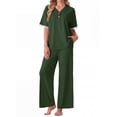 thumbnail image 2 of MINTREUS Women's Pajama Set Short Sleeve Sleepwear Set Soft Two Piece Matching Set with Pockets, 2 of 5