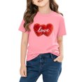 thumbnail image 4 of Nilvkv Girls Tee Shirts, Shirts for Girls, Sweet Print Short Sleeve Cotton Top Casual Summer Pink 3-4 Years, 4 of 8