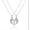 Both Silver, variant on 2 PC Set Heart Necklace - Trendy Heart necklace Gift for couples, Gift for BBF