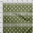 thumbnail image 3 of oneOone Rayon Forest Green Fabric Asian Ikat Craft Projects Decor Fabric Printed By The Yard 56 Inch Wide, 3 of 4