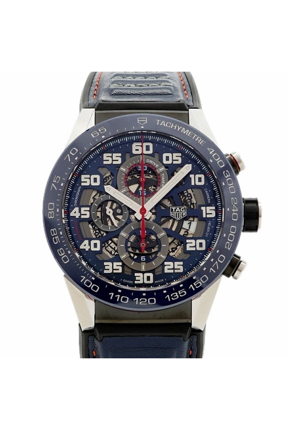 Pre-Owned TAG Heuer Carrera Calibre 01 Red Bull Racing CAR2A1N Skeleton Dial Men's Watch