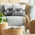 thumbnail image 5 of Ambesonne Floral Throw Pillow Cover 2 Pack, Black Swans and Flowers, 18", Black White, 5 of 5