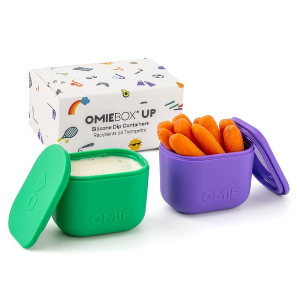 Recipientes para salsas OmieBox UP, a prueba de fugas, 130 ml, 2 paquetes de silicona