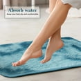 thumbnail image 6 of Clearance & Promo, Mixed Color Bath Mats, 3PC Set, Winter Bathroom Rugs for Toilet, Non-Slip, Machine Washable Holiday Joy | Nylon,Spandex, Blue, MATA, 6 of 9