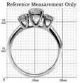 thumbnail image 4 of Lanyjewelry Classic 3 Stone Type Womens Stainless Steel Wedding Engagement Ring - Size 8, 4 of 4