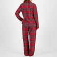 thumbnail image 6 of hotojiny Christmas Pajamas for Women Set 2 Piece Outfit Merry Christmas Button Down Shirt with Drawstring Pj Bottoms Plaid Sleepwear, 6 of 6