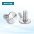 thumbnail image 3 of Uxcell M25x20mm Knurled Thumb Screws, 304 Stainless Steel Flat Head Thumb Screws Metric Diamond Knurled Head Bolts Grip Knobs Hand Tighten Thread Fasteners, 25mm Dia. 2 Pcs, 3 of 7