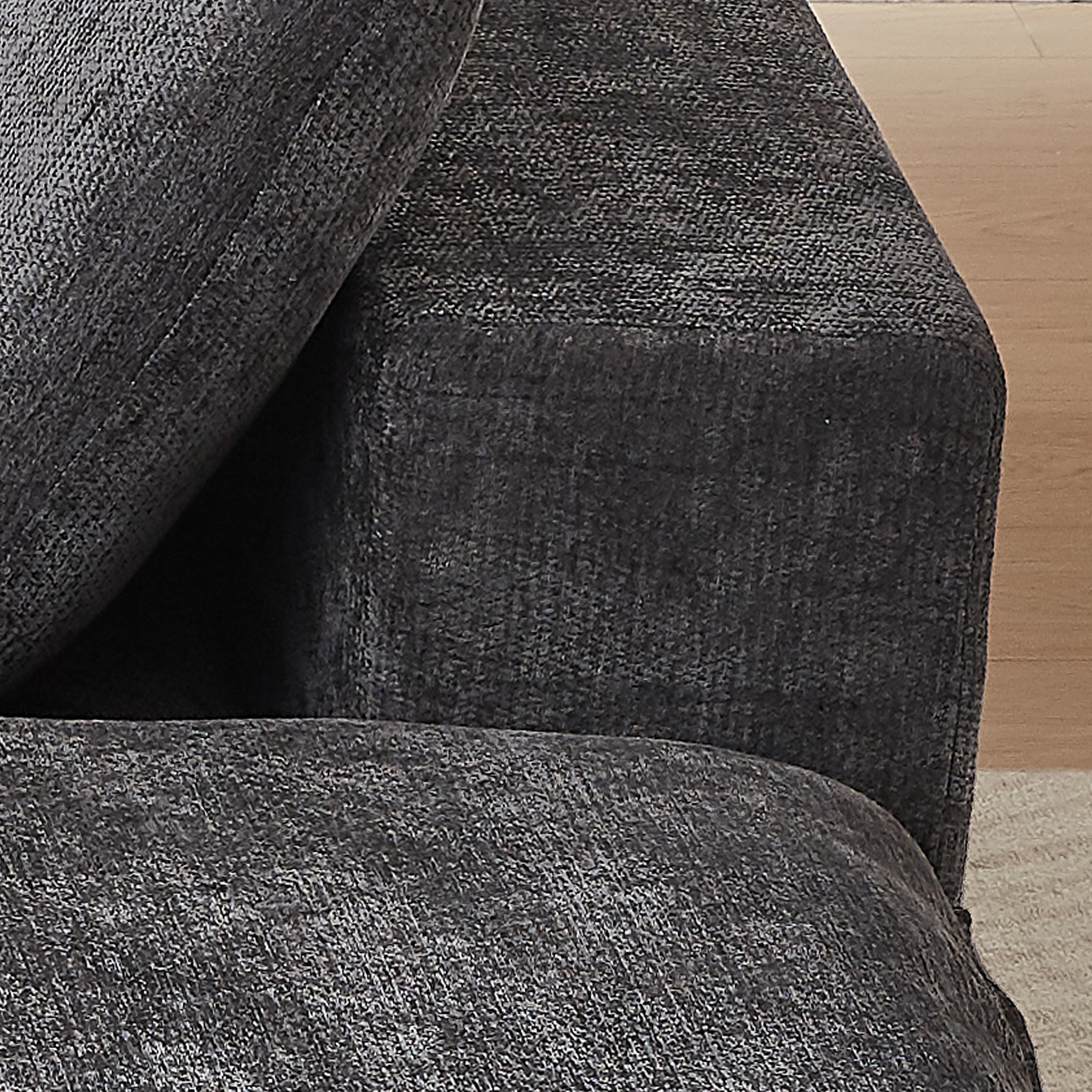 MAYEERTY Modern Modular Chenille Loveseat, Dark Gray Cloud-Soft Sectional Couch for Living Room