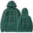 thumbnail image 3 of Wangmeiwg Women's Sweatshirts Custom DIY Women Solid Rope Hoodie Long Sleeve Pullover for Casual Comfort and Style Dark Green M, 3 of 3