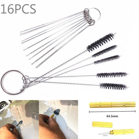 16X Cleaning brush&needle washing nozzle spray dredge tool For Honda motorcycle