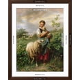 thumbnail image 5 of Art.com The Shepherdess, 1866 Giclee Print by Johann Baptist Hofner, Brown Frame Wall Art, 32" x 40", 5 of 5