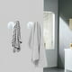 thumbnail image 4 of Zhuge Paquete de 4 ganchos para toallas de baño, soporte de pared de acero inoxidable, gancho para ropa, bata, baño, cocina, hotel, garaje (blanco), 4 of 5