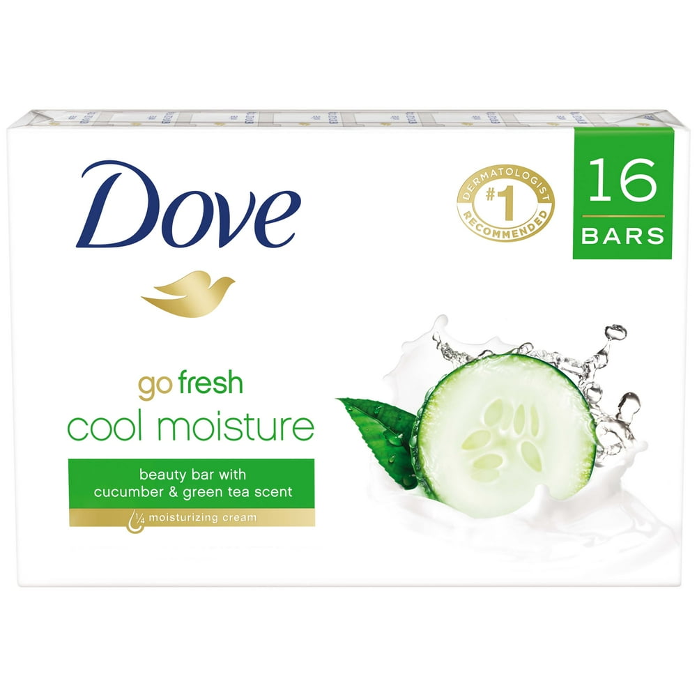 Dove More Moisturizing Than Bar Soap Cucumber And Green Tea Beauty Bar