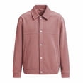 thumbnail image 4 of DayScoop Men's Long Sleeve Corduroy Jacket with Snap Button Front, Point Collar Casual Trucker Coat with Chest Pockets for Work Outdoor Daily, 4 of 6