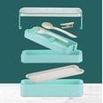 thumbnail image 4 of Daisyyozoid Wholesale Portable 3 Layer Microwave Bento Lunch Box Spoon Food Container Storage Box, 4 of 5