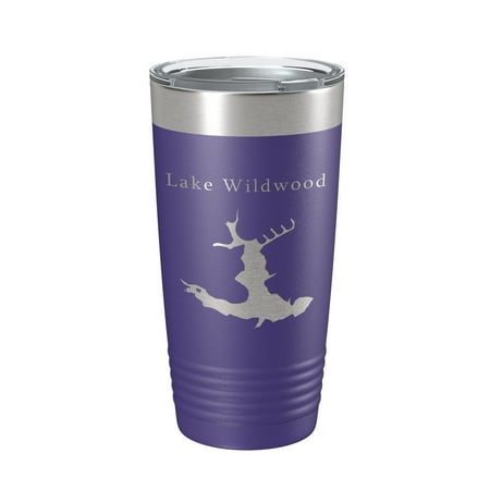 

Lake Wildwood Map Tumbler Travel Mug Insulated Laser Engraved Coffee Cup Georgia 20 oz Purple