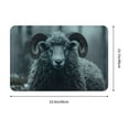 thumbnail image 3 of Balery Moody Ram Portrait Doormat, Durable Flannel Fabric, Waterproof Stain and Fade Resistant, Low Profile,Indoor Outdoor Door Mats, Easy Clean Patio Entrance Mat, 16x24in, 3 of 9